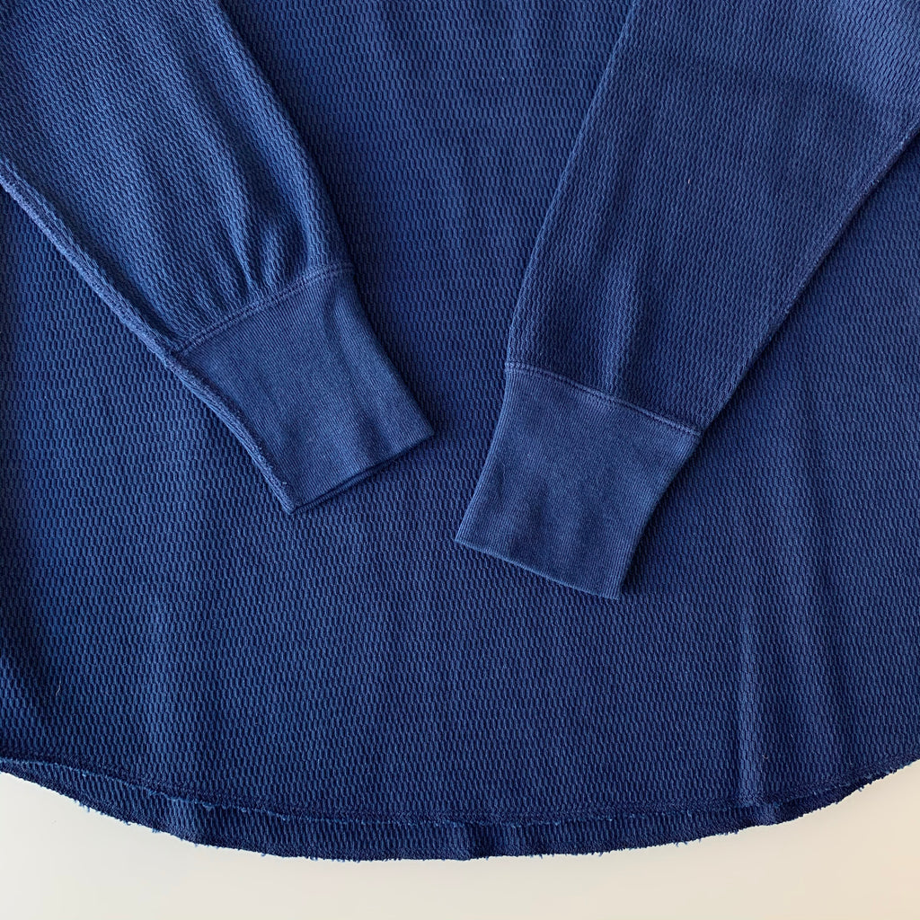 Thermal Long Sleeve - Dark Indigo  - Sukumo Natural Indigo Hand-Dyed - Tempo