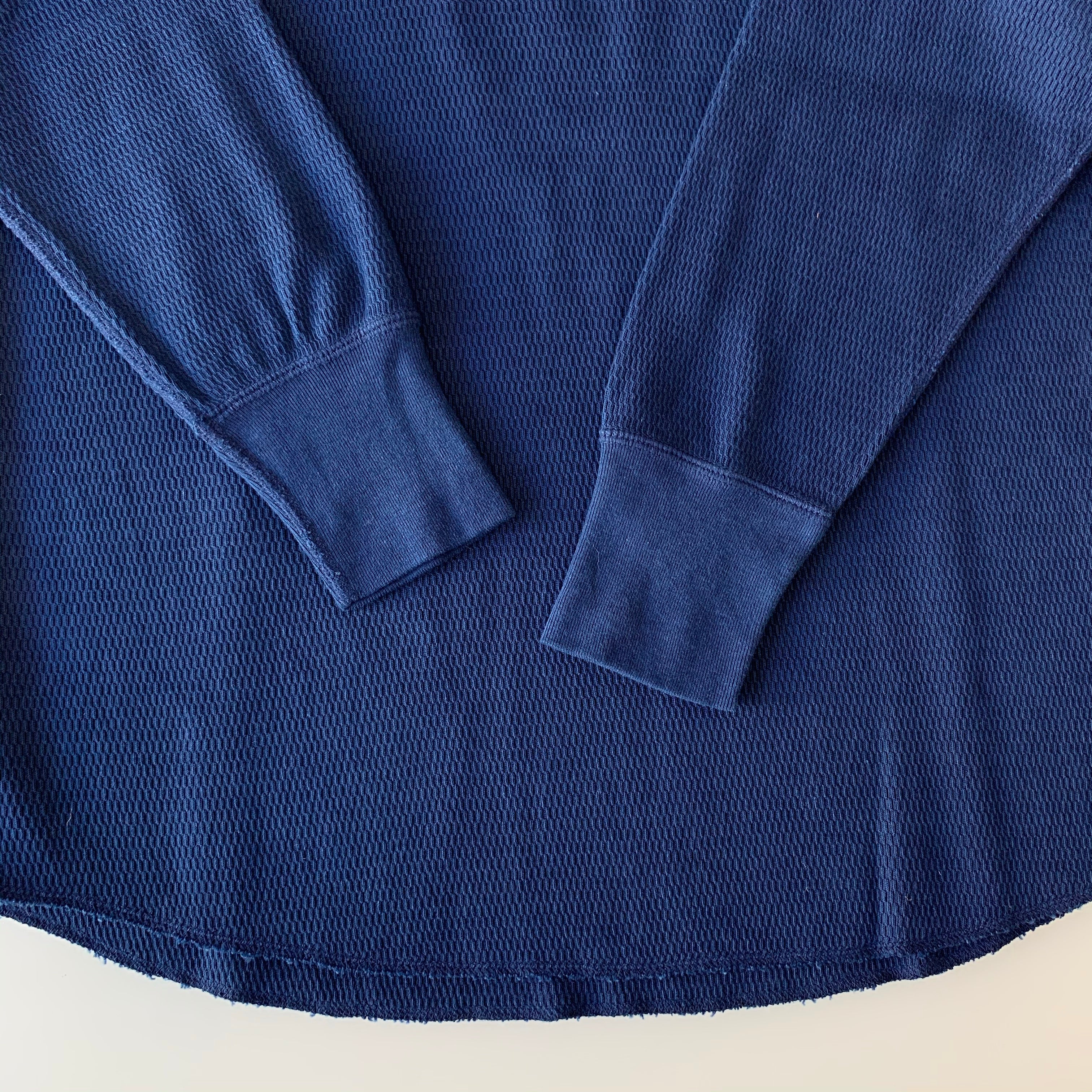 Thermal Long Sleeve - Dark Indigo  - Sukumo Natural Indigo Hand-Dyed - Tempo