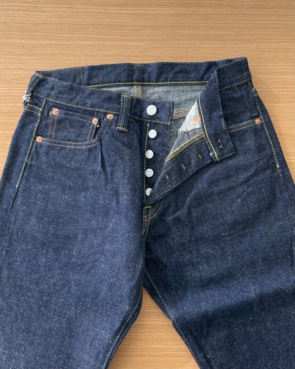 18oz Japanese Organic Cotton AI + Selvedge Denim - Slim Straight OW - Tempo