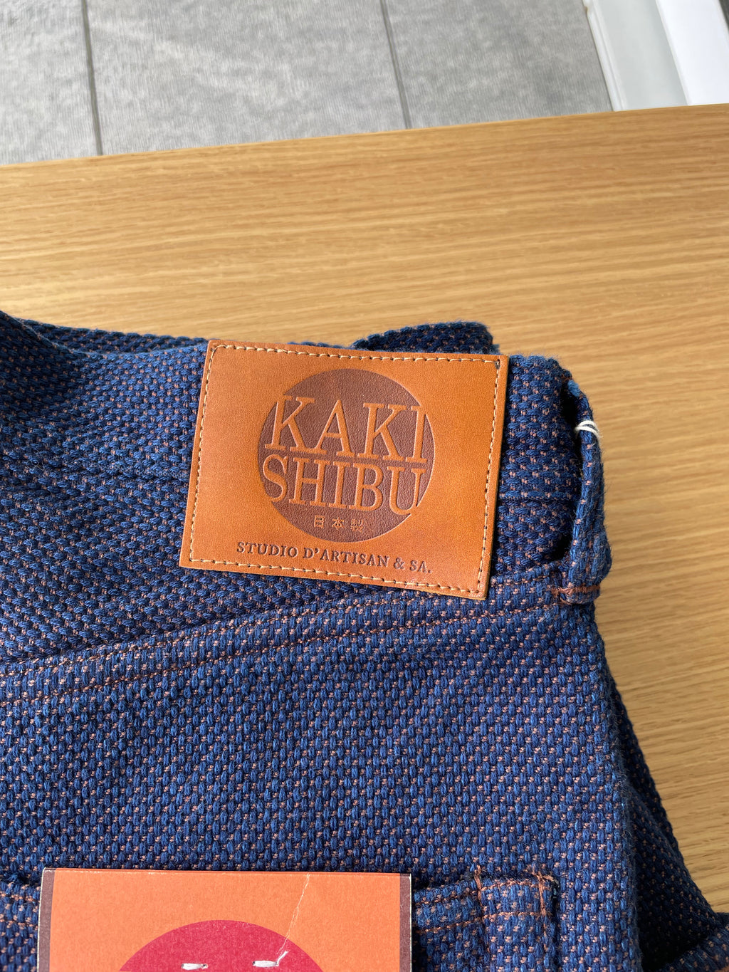 Kakishibu Persimmon Indigo Sashiko 14oz Jeans - Narrow Straight - Tempo