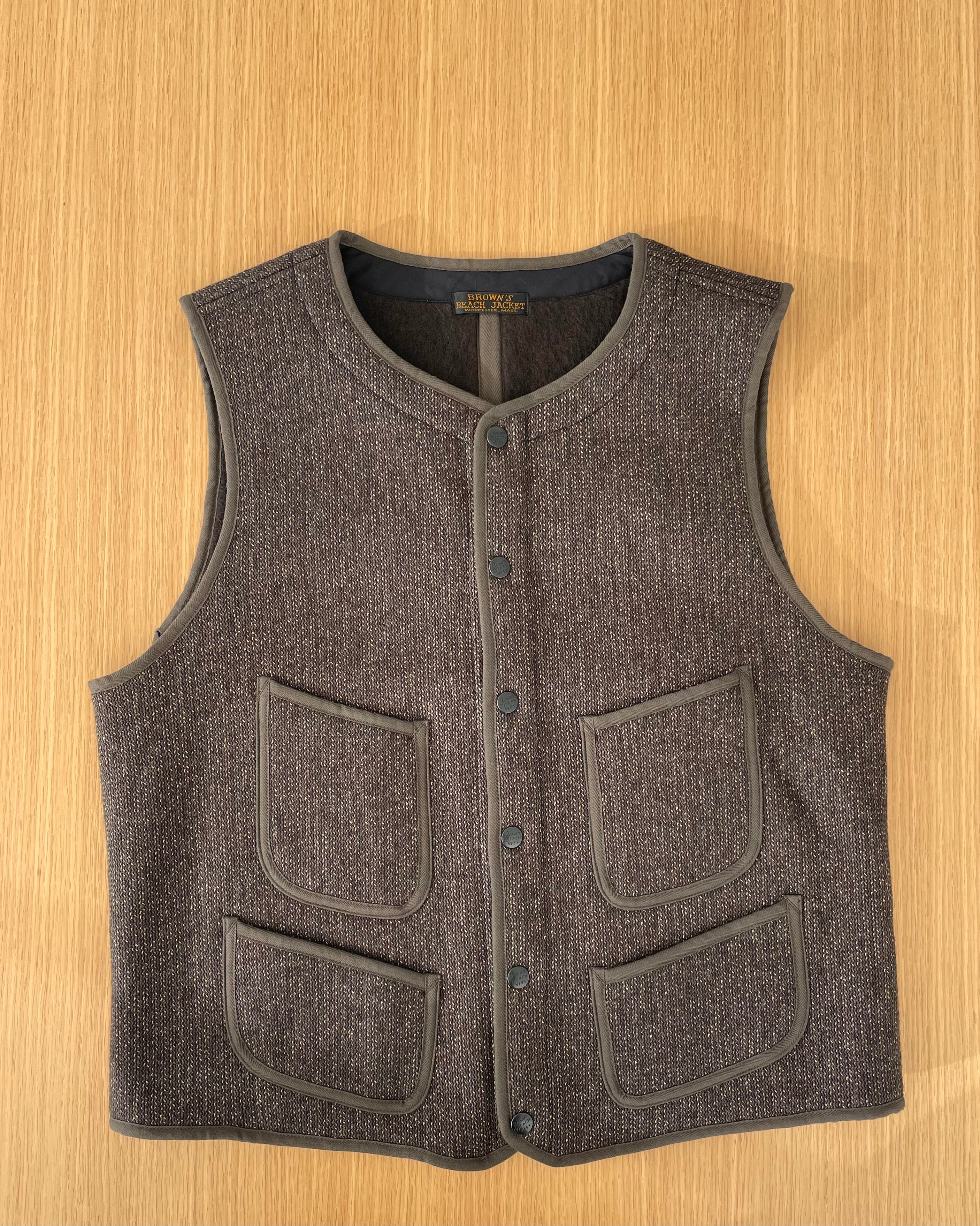 BROWN'S BEACH JAVKET - Beach Cloth Vest in Oxford Grey at TEMPO BROWN'S BEACH JAVKET - Beach Cloth Vest in Oxford Grey at TEMPO