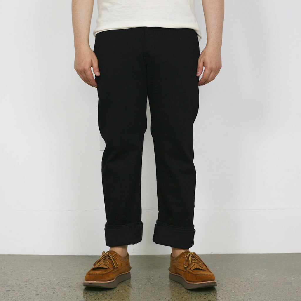 New Straight Denim Solid Black 13.75oz Selvedge  - 1108BK - Tempo