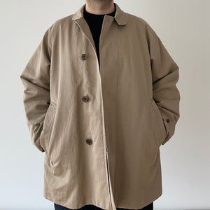 Fly Front Cotton-Linen Duster Jacket - Dune