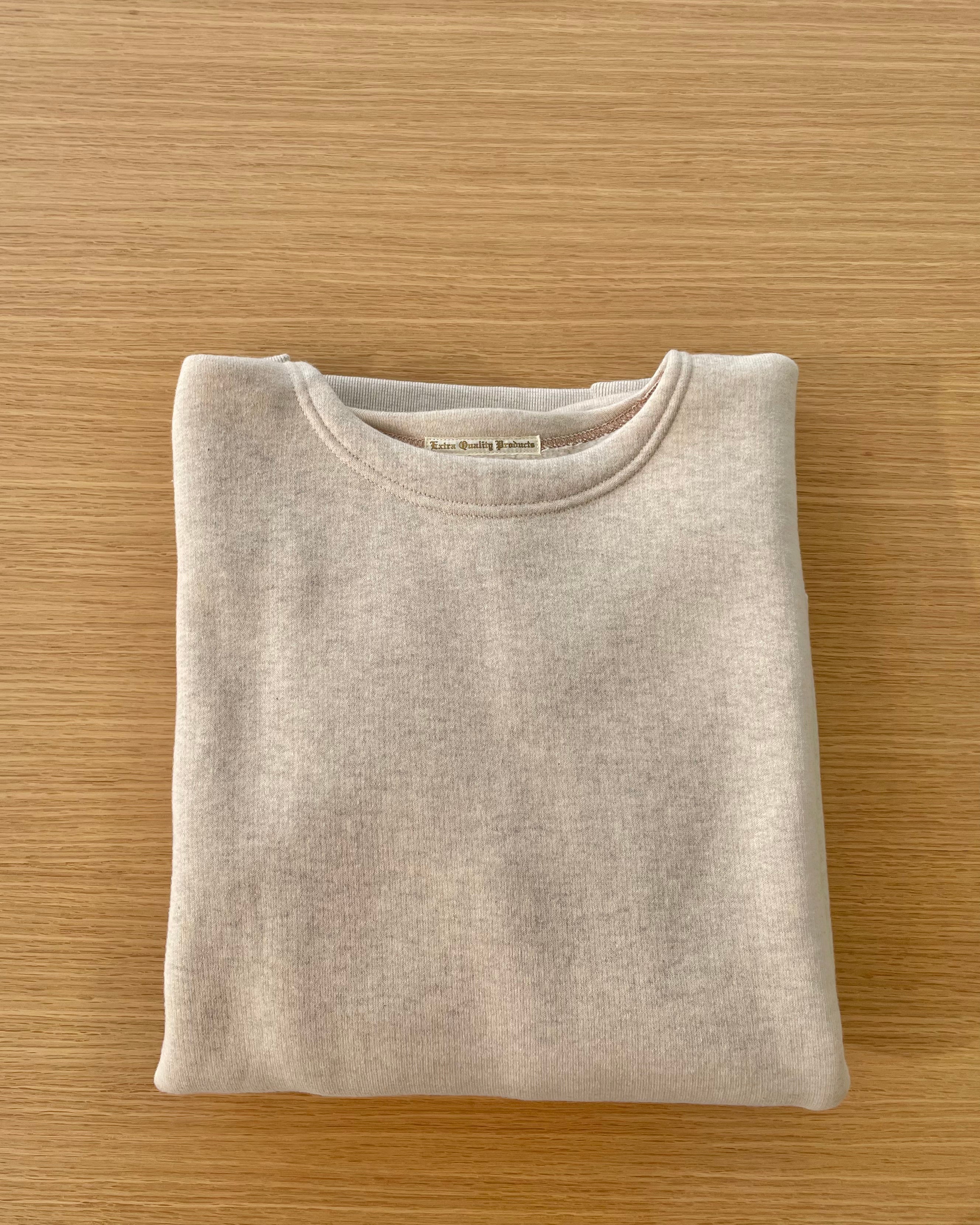 EQP001 Crew Neck Long Sleeve in Oatmeal