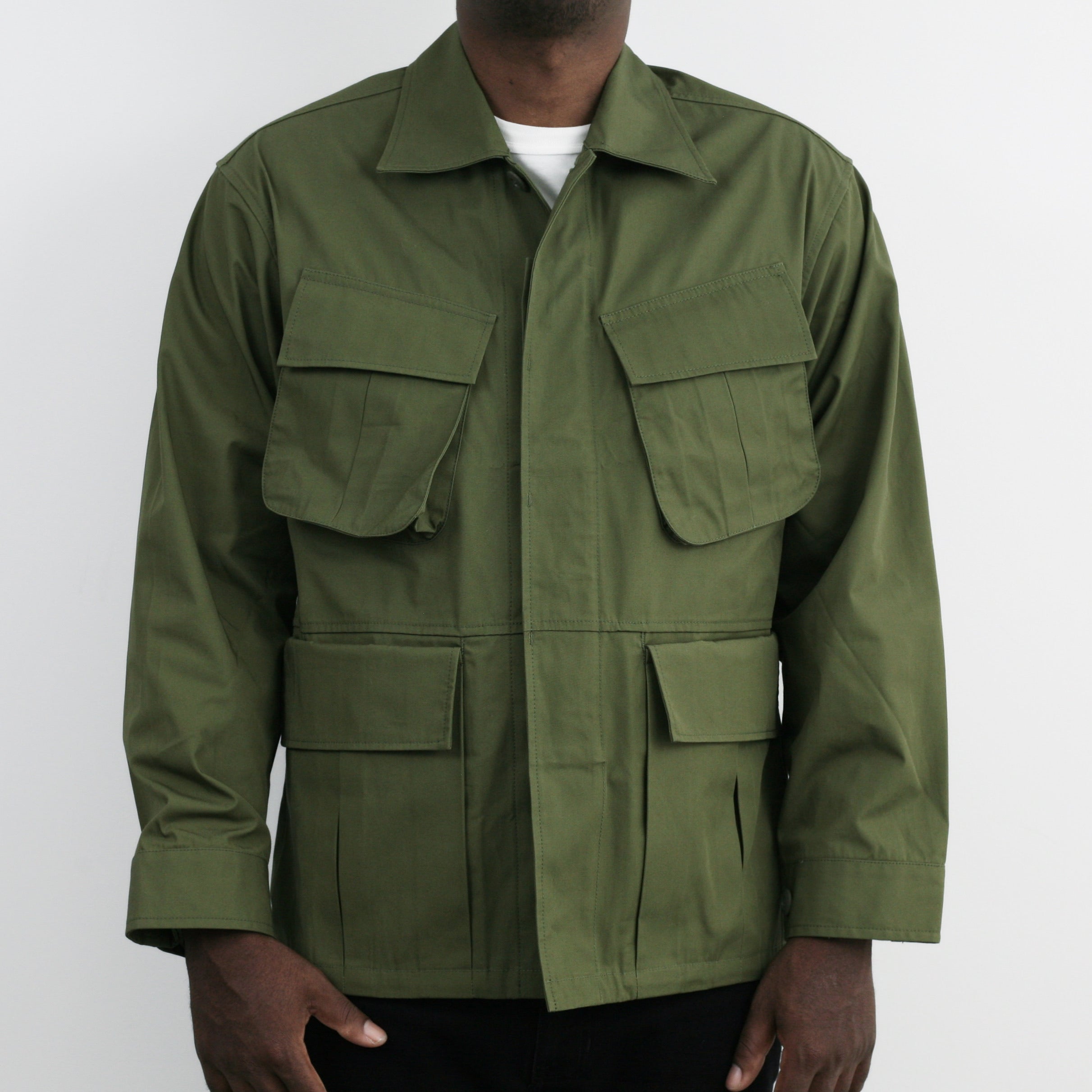 "Over Jacket" in Olive High Density Cotton Drill