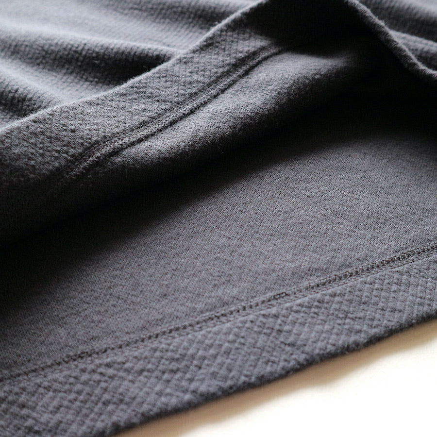 Twill Face Knit L/S Crewneck in Antique Black - Tempo