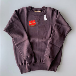 Tsuri-Ami Loopwheel Freedom-Sleeve Sweatshirt in Purple Brown