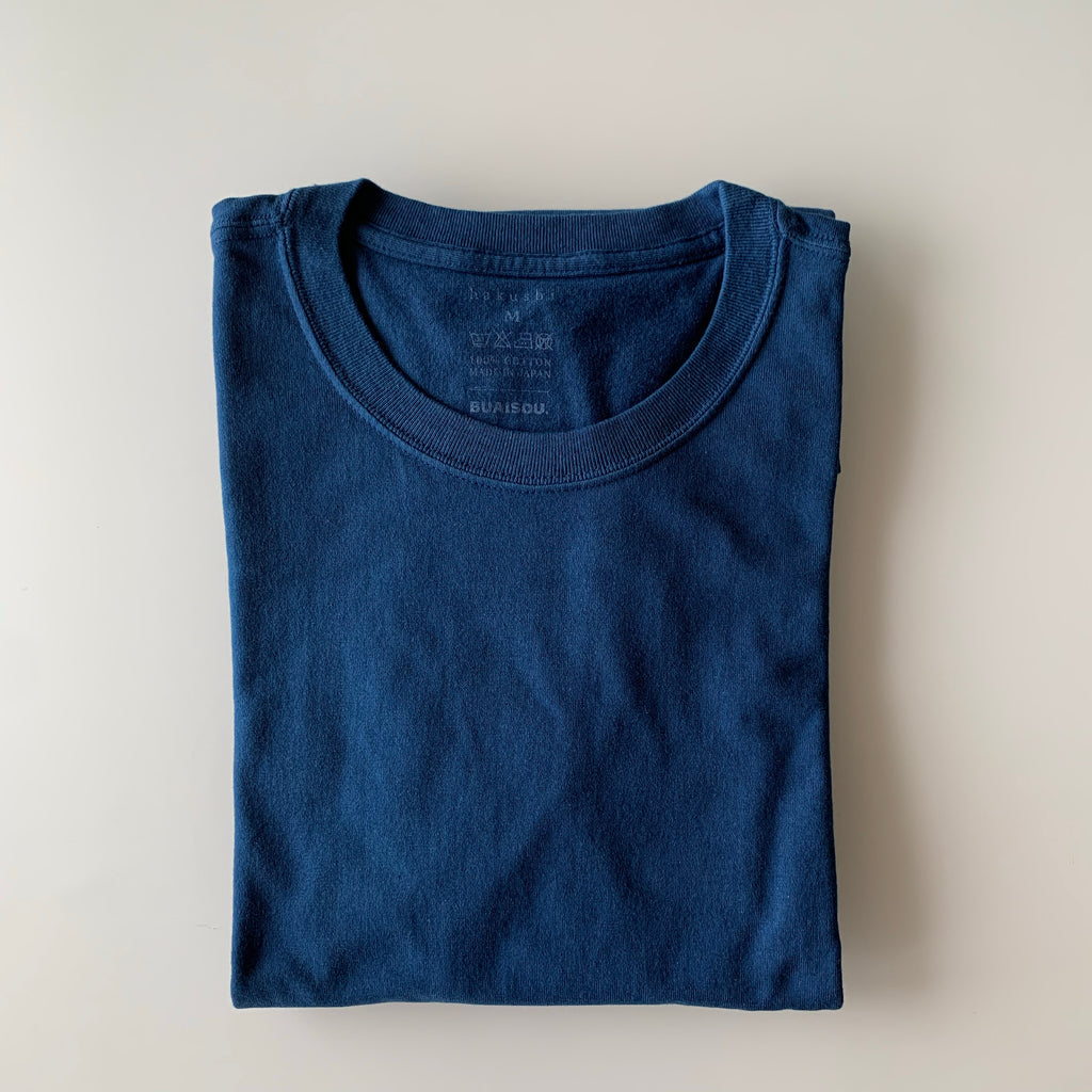 Tsuri-Ami Loopwheel T-Shirt II - Indigo - Sukumo Natural Indigo Hand-Dyed - Tempo