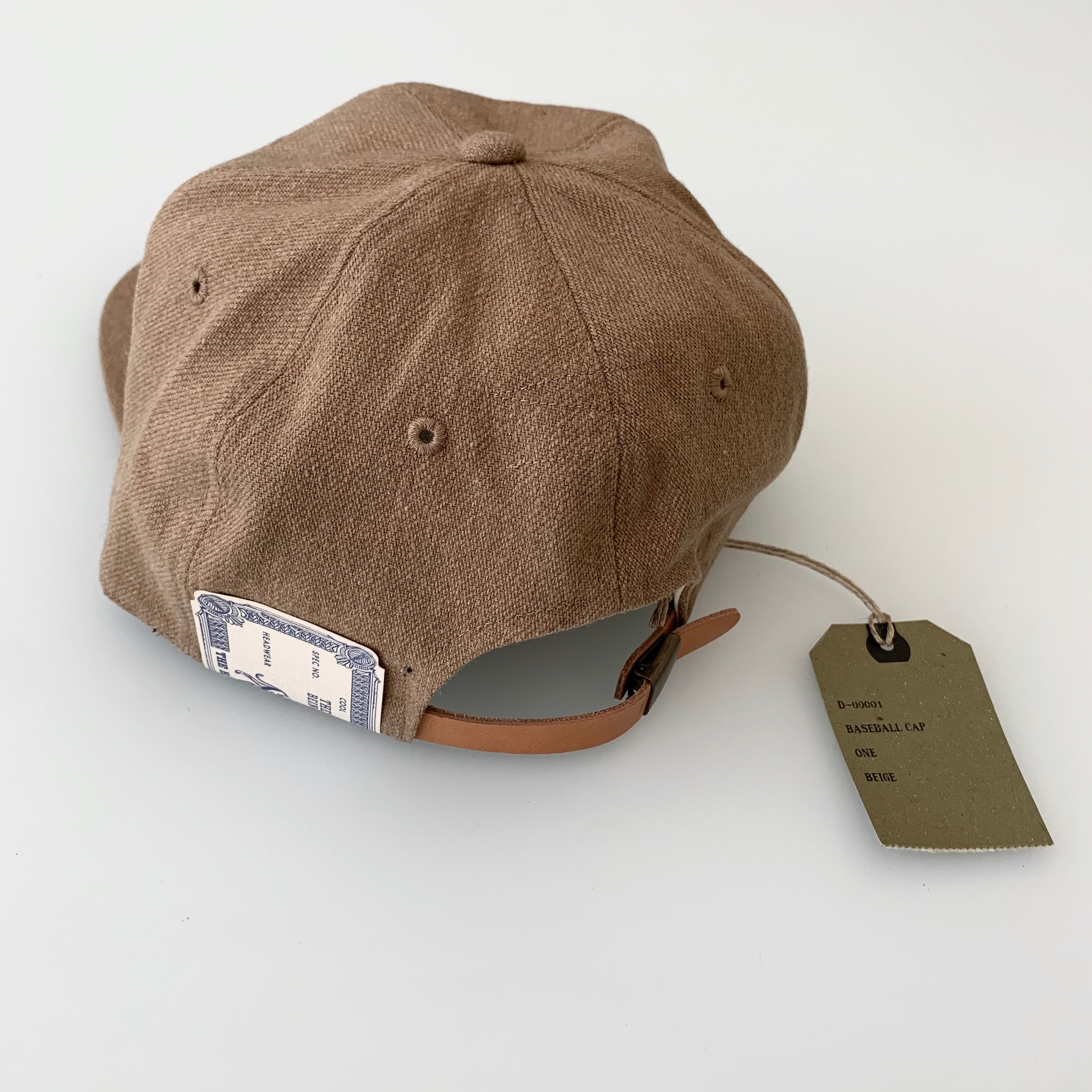 Baseball Cap in Beige Wool Cotton - Tempo