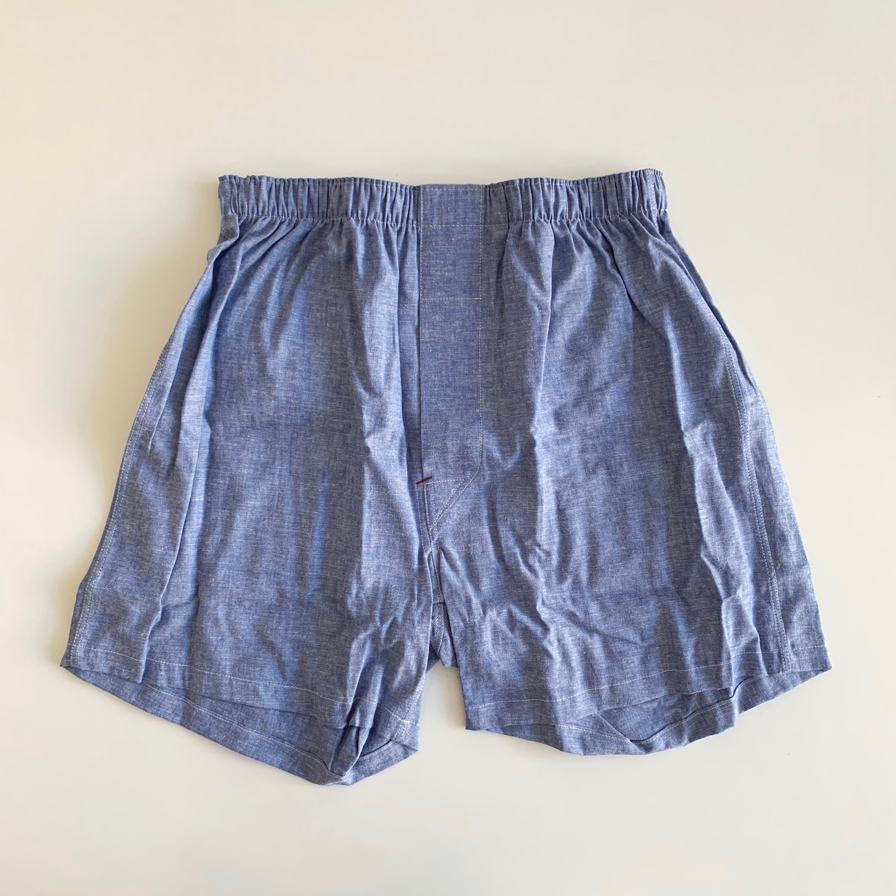 Woven Boxer - Linen Chambray in Blue
