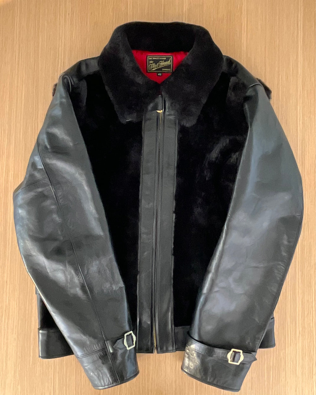 GRIZZLY Shinki Hikaku Veg Tanned Teacore Horsehide & UK Mouton - Black FN-MJ-002 - Tempo