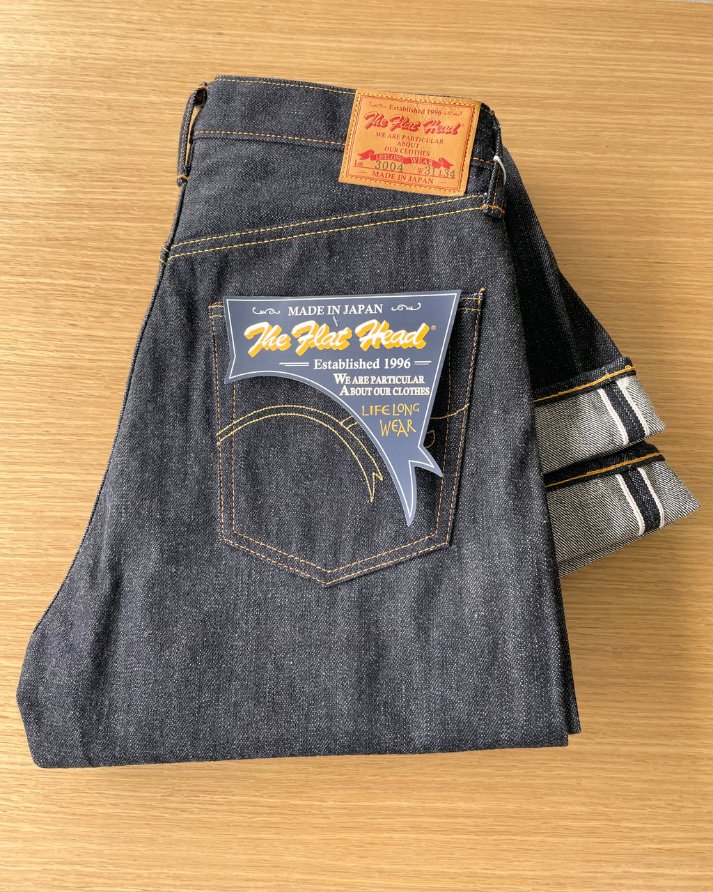 FN-3004 14.5oz Unsanforized Selvedge Loomstate Jeans - Roomy Straight Tapered - Tempo