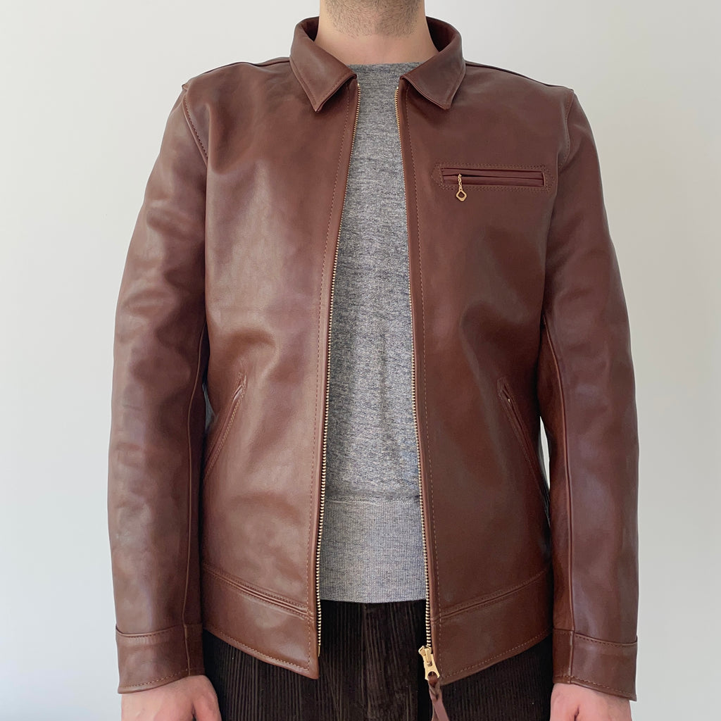 SINGLE RIDERS Shinki Hikaku Teacore Veg Tanned  Horsehide - Brown FN-LJ-HS001 - Tempo