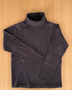 Ragtime Super Heavy Weight Thermal Turtle Neck Shirts in Overdyed Black