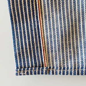 Ragtime Triple Stitch Hickory Stripe S/S Chemises en Bleu Foncé 