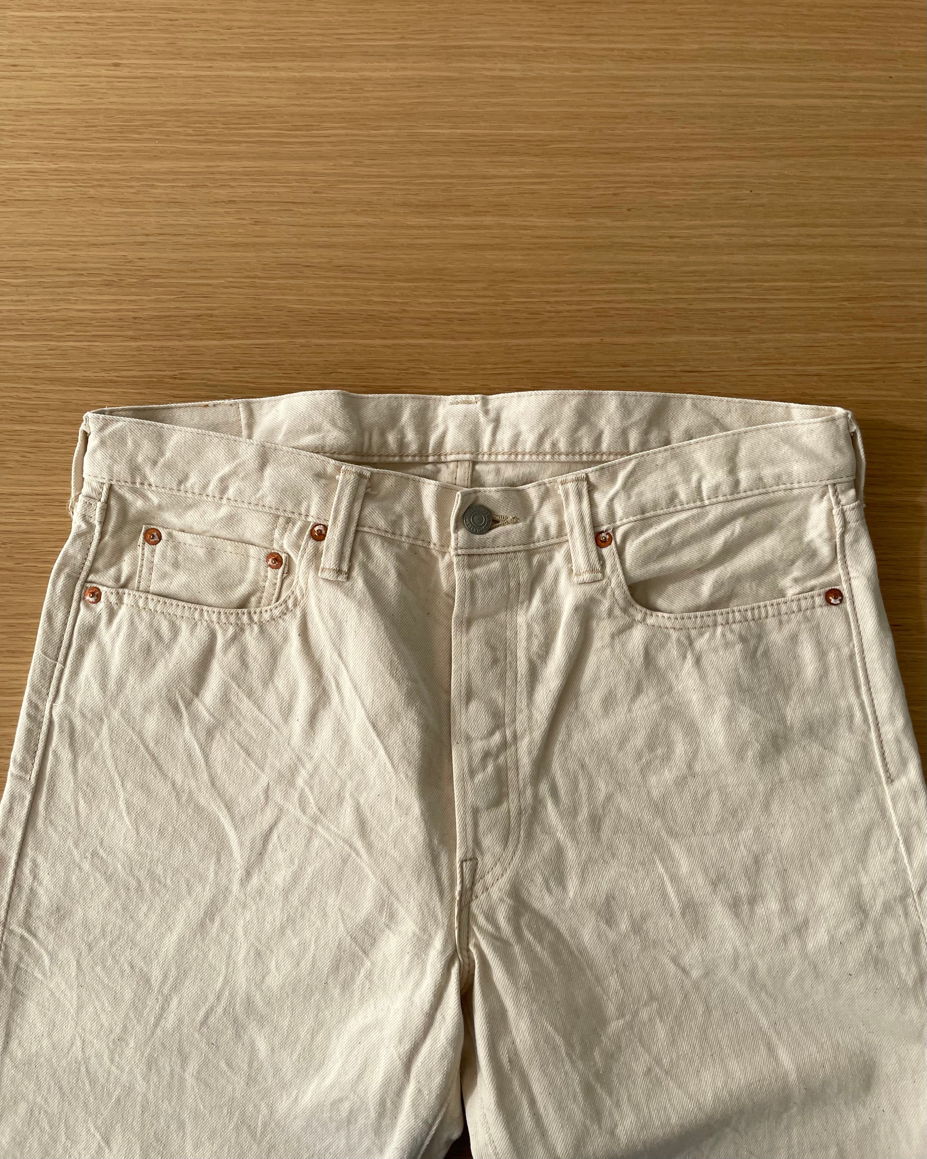 13oz Ecru New Straight Selvedge Denim - Ow - 1108 - Tempo