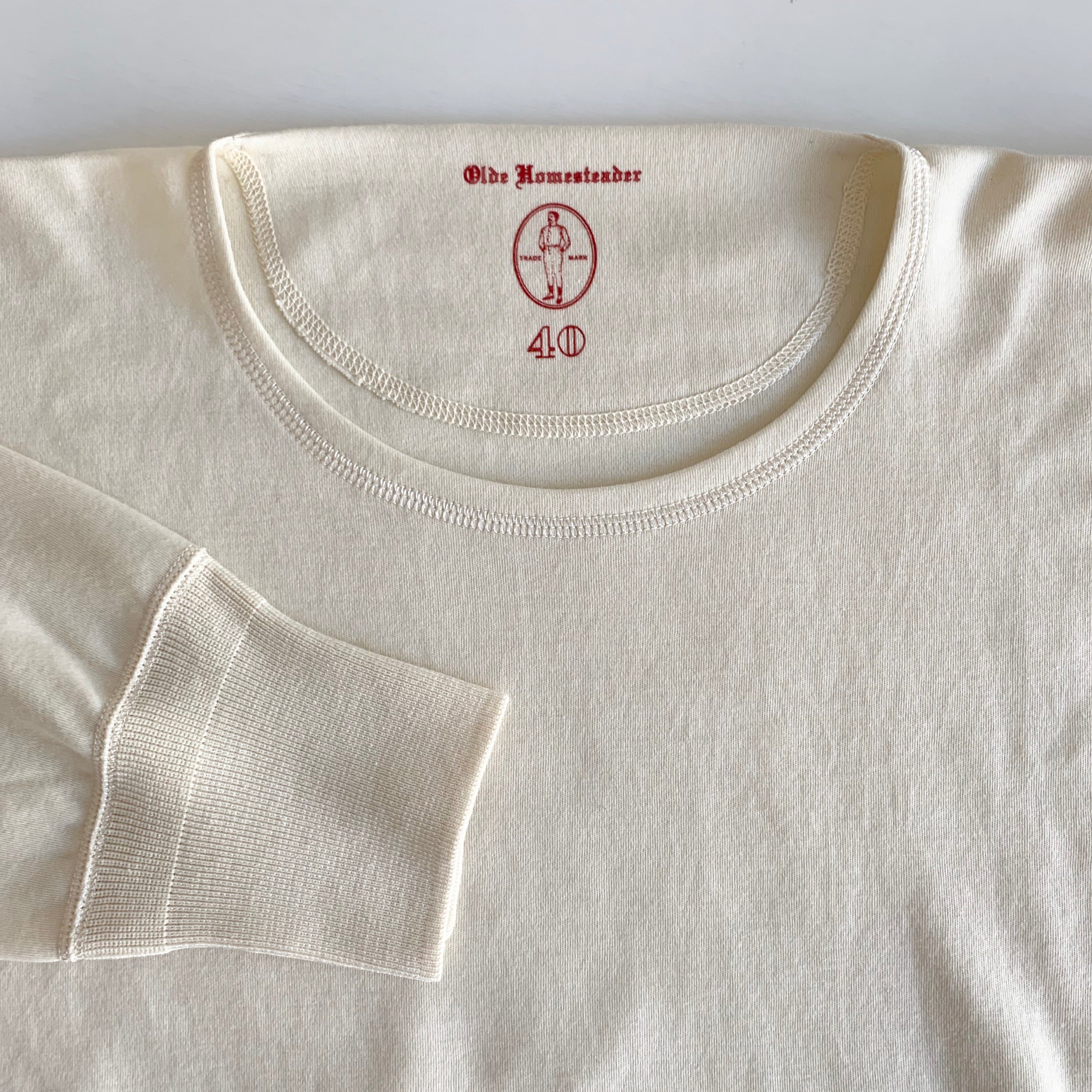 US004 Crew Neck Long Sleeve in Ivory - Tempo