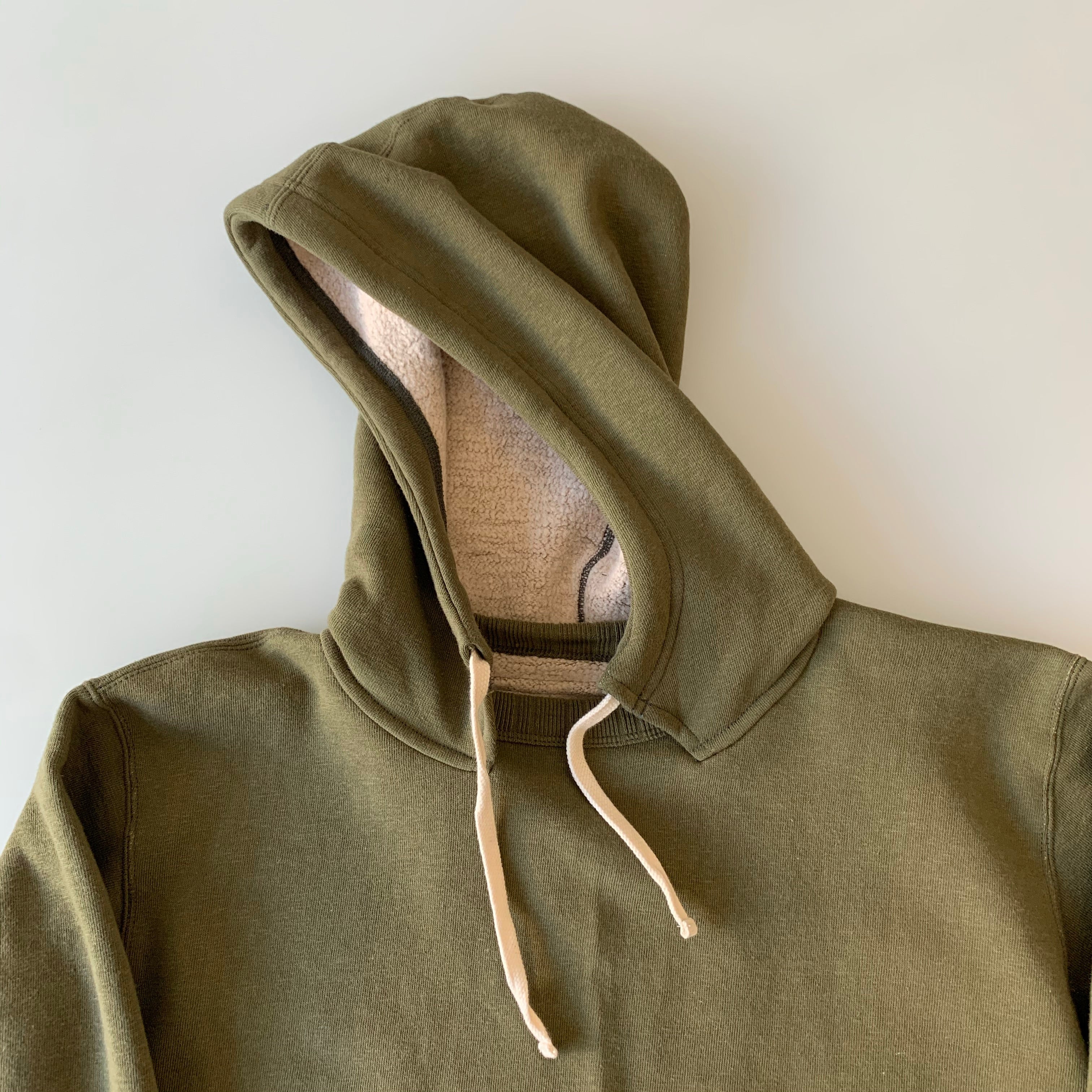 After-Hood Tsuriami Loopwheel Mother Cotton Sweat Parka in Olive - Tempo