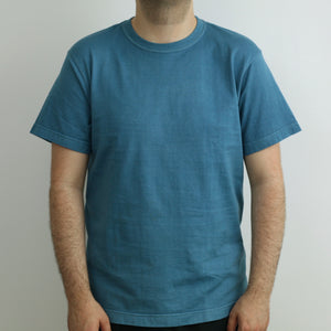Tsuri-Ami Loopwheel T-Shirt II - Light Indigo - Sukumo Natural Indigo Hand-Dyed