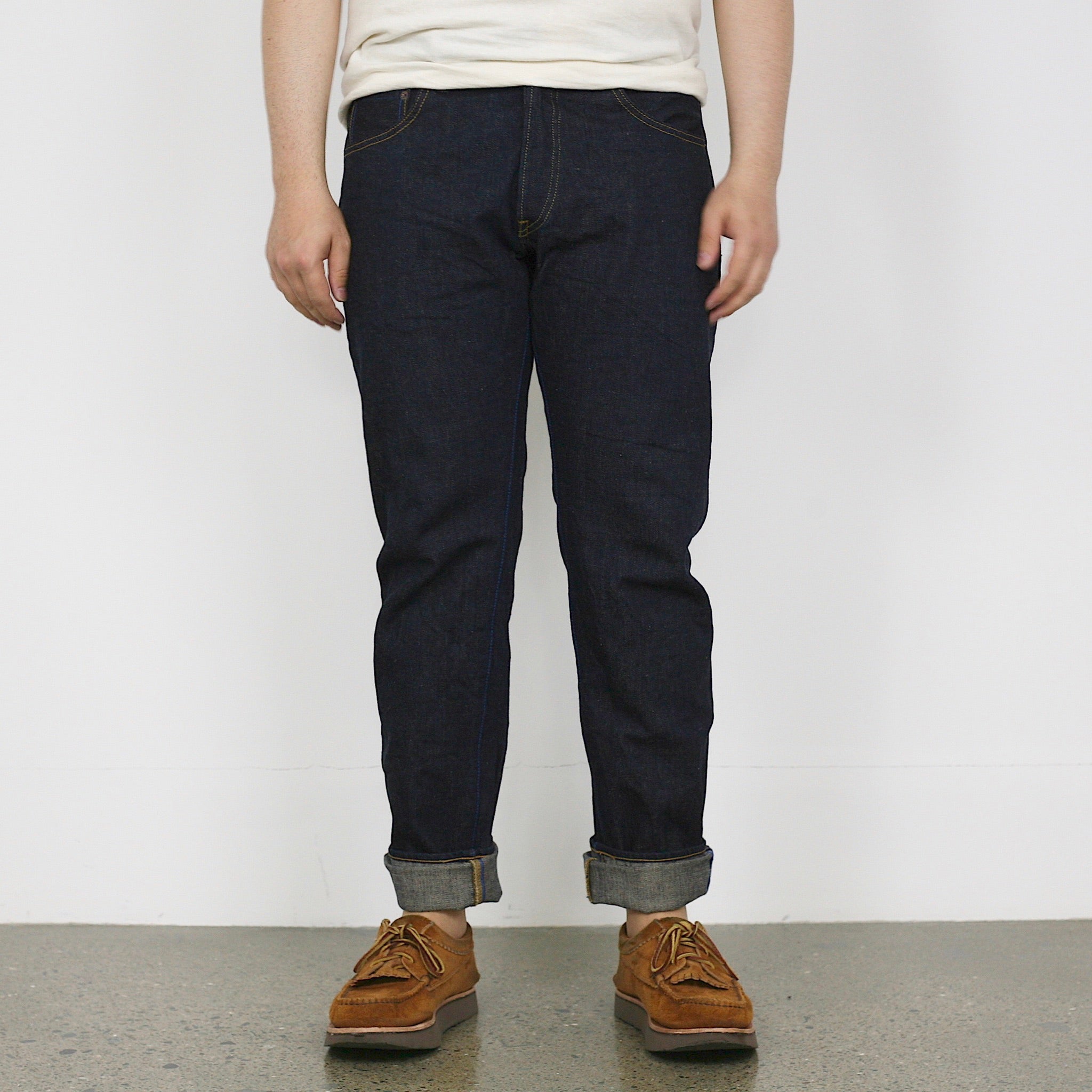 Momotaro Jeans - 0605-V - Natural Tapered - 15.7oz Vintage Indigo –  Division Road, Inc.