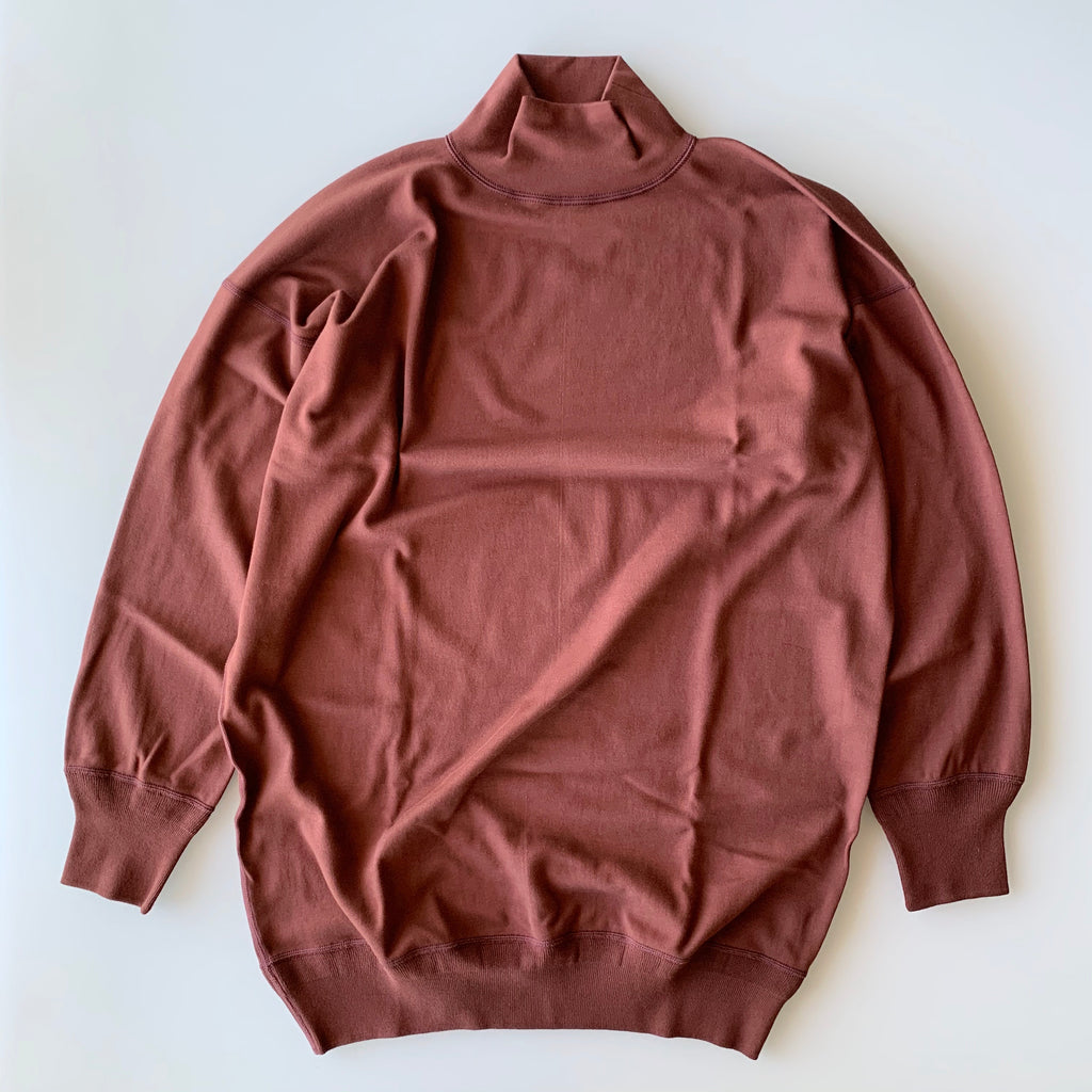 US005 MIL Mock Neck Long Sleeve in Mahogany - Tempo