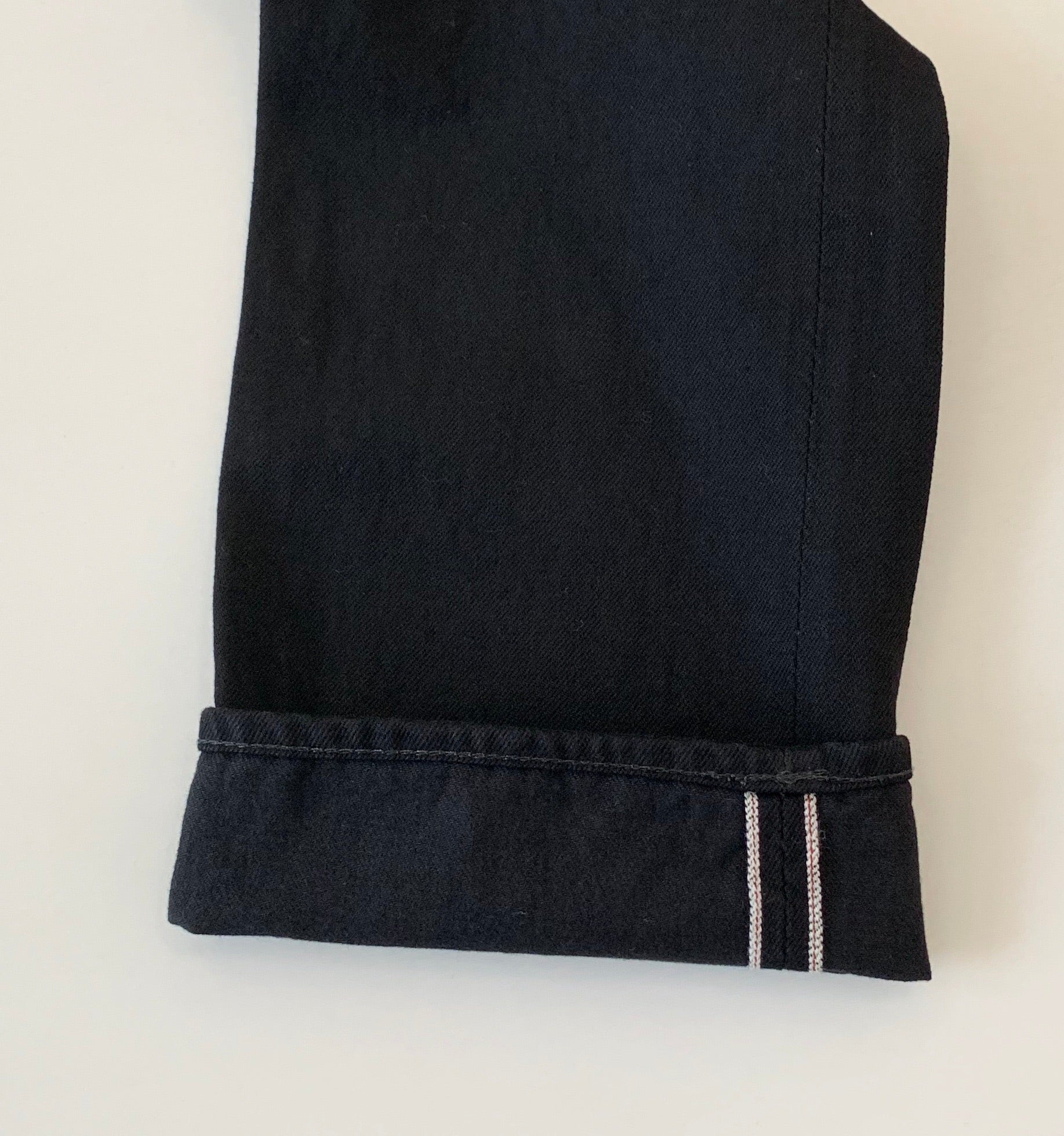 New Straight Denim Solid Black 13.75oz Selvedge  - 1108BK - Tempo