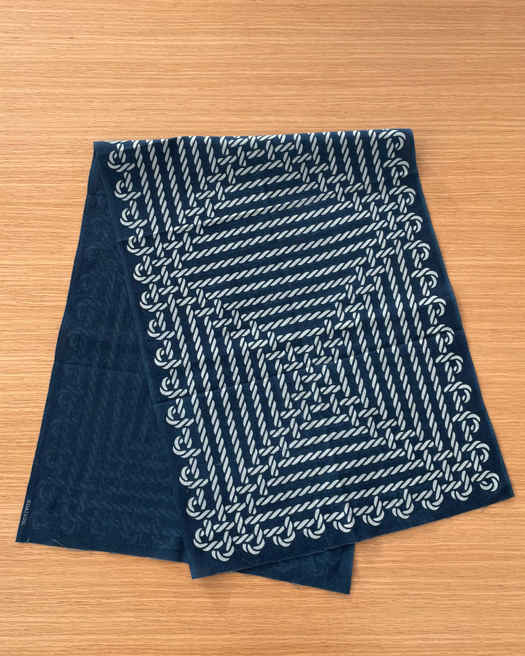 Sukumo Natural Indigo Hand-Dyed Tenugui Waffle Towel - Tempo