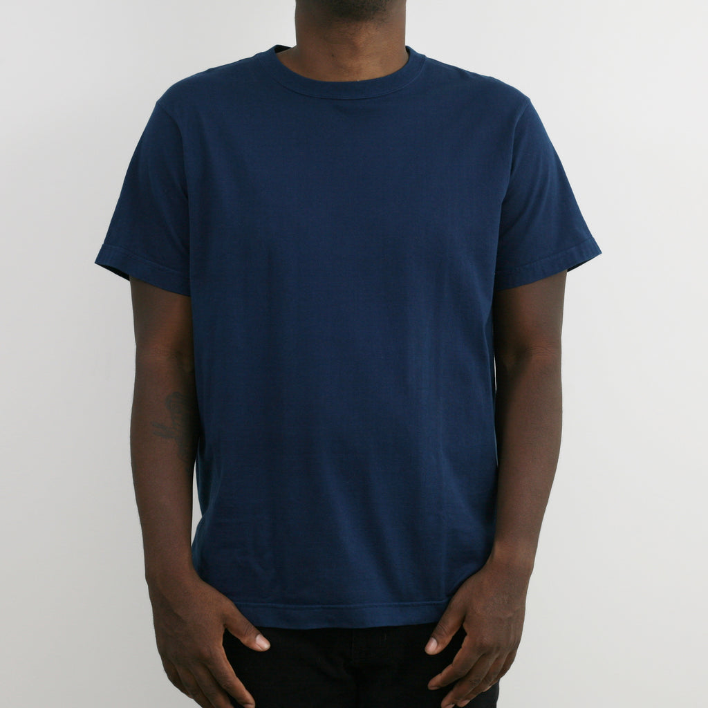Tsuri-Ami Loopwheel T-Shirt II - Dark Indigo - Sukumo Natural Indigo Hand-Dyed - Tempo