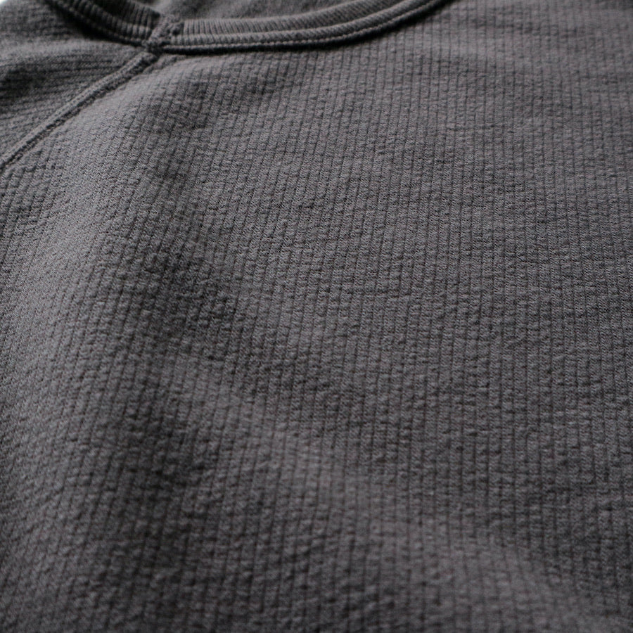 Twill Face Knit L/S Crewneck in Deep Cherry - Tempo