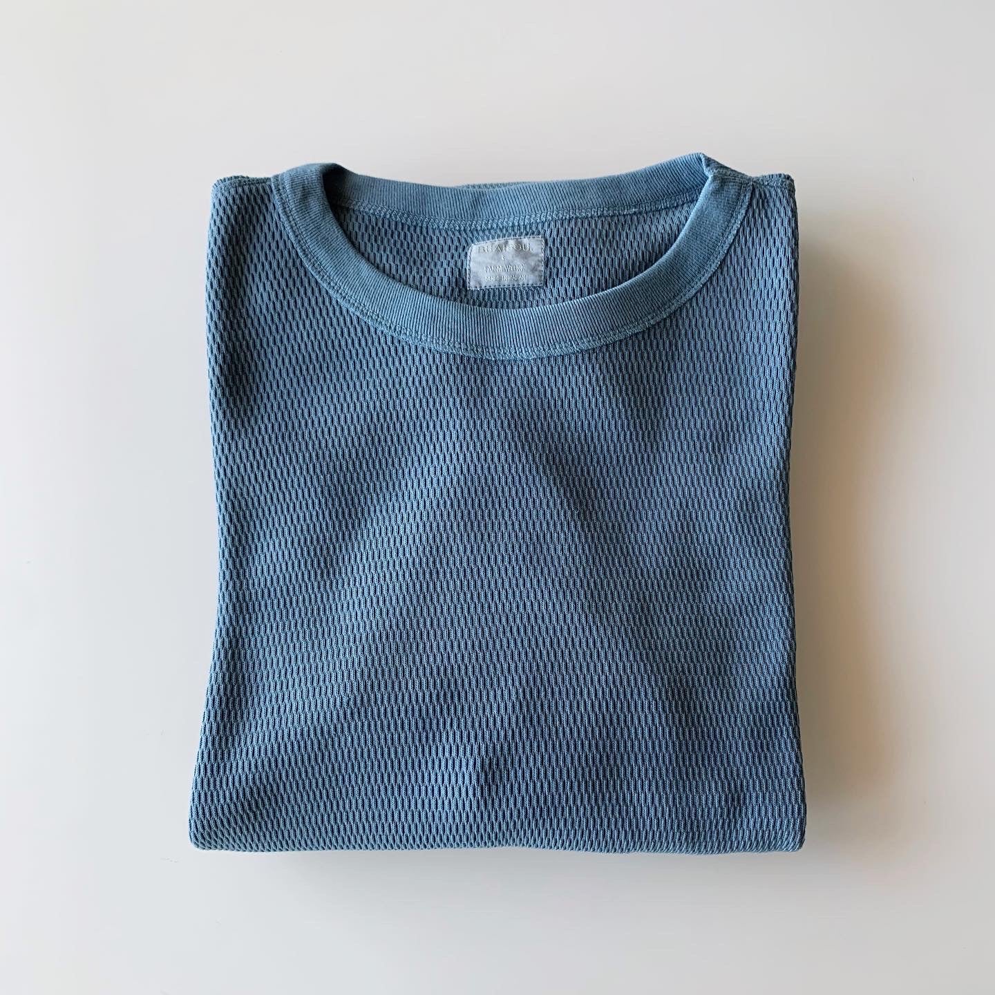 Thermal Long Sleeve - Light Indigo Cotton  - Sukumo Natural Indigo Hand-Dyed - Tempo