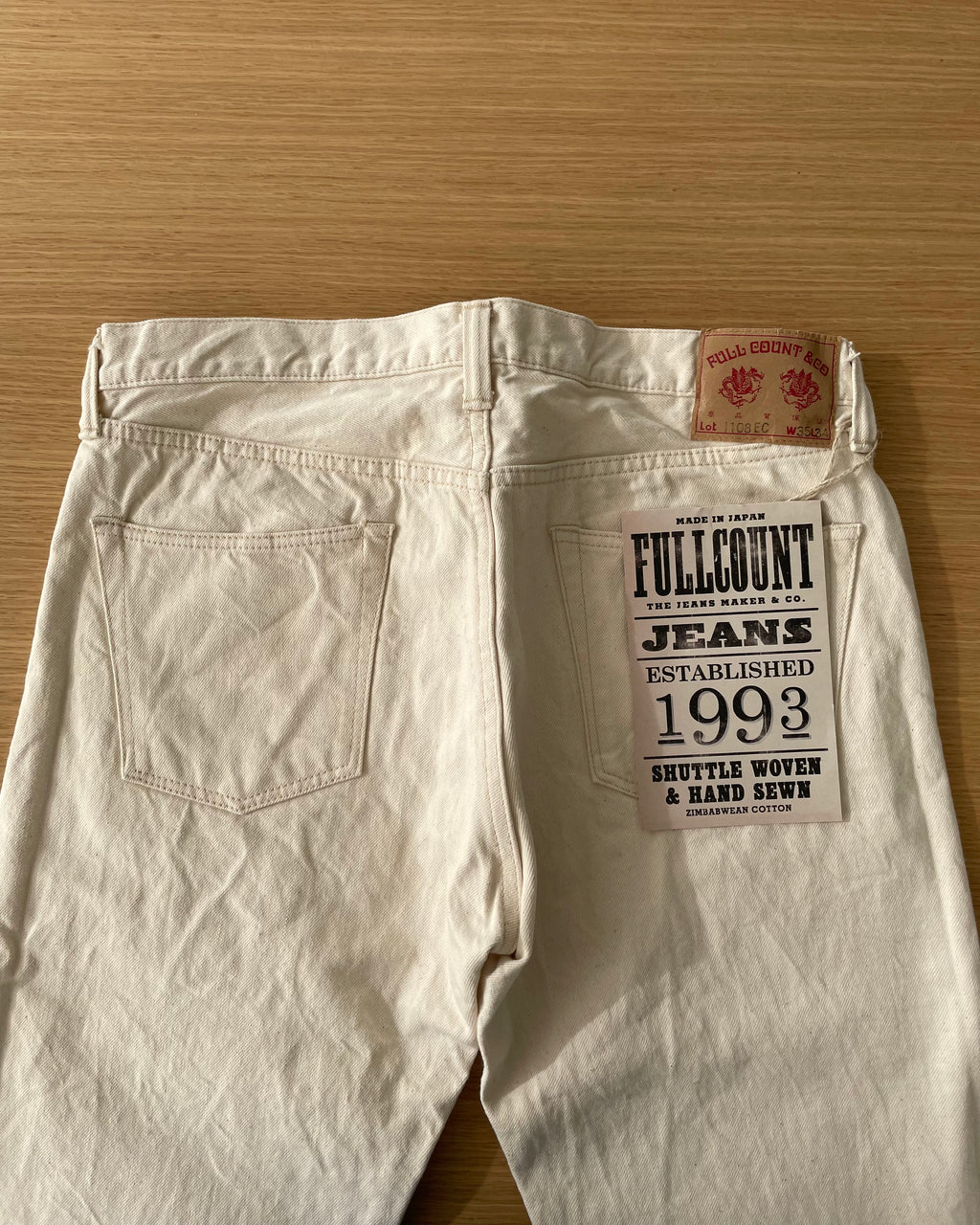 13oz Ecru New Straight Selvedge Denim - Ow - 1108 - Tempo