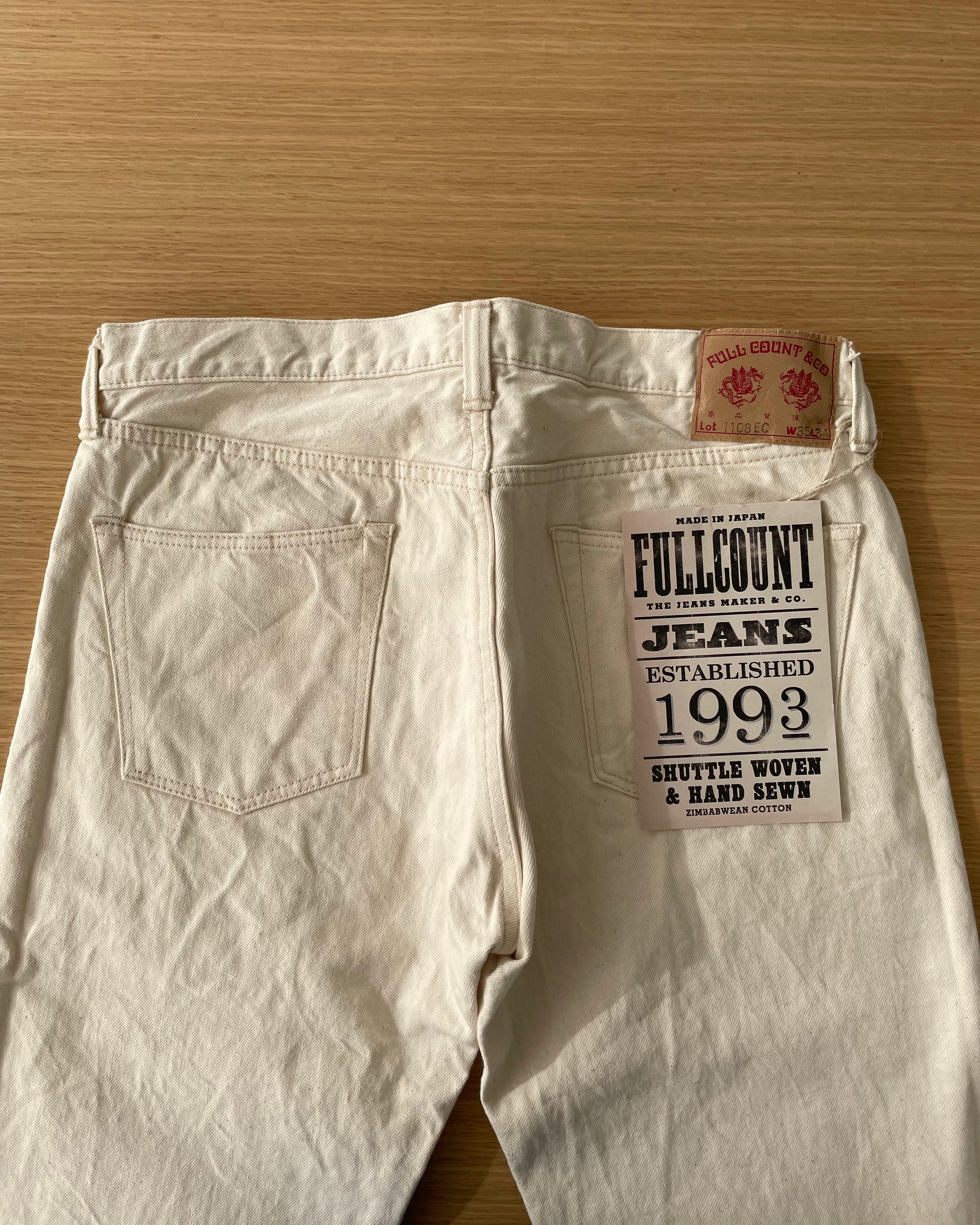 13oz Ecru New Straight Selvedge Denim - Ow - 1108 - Tempo