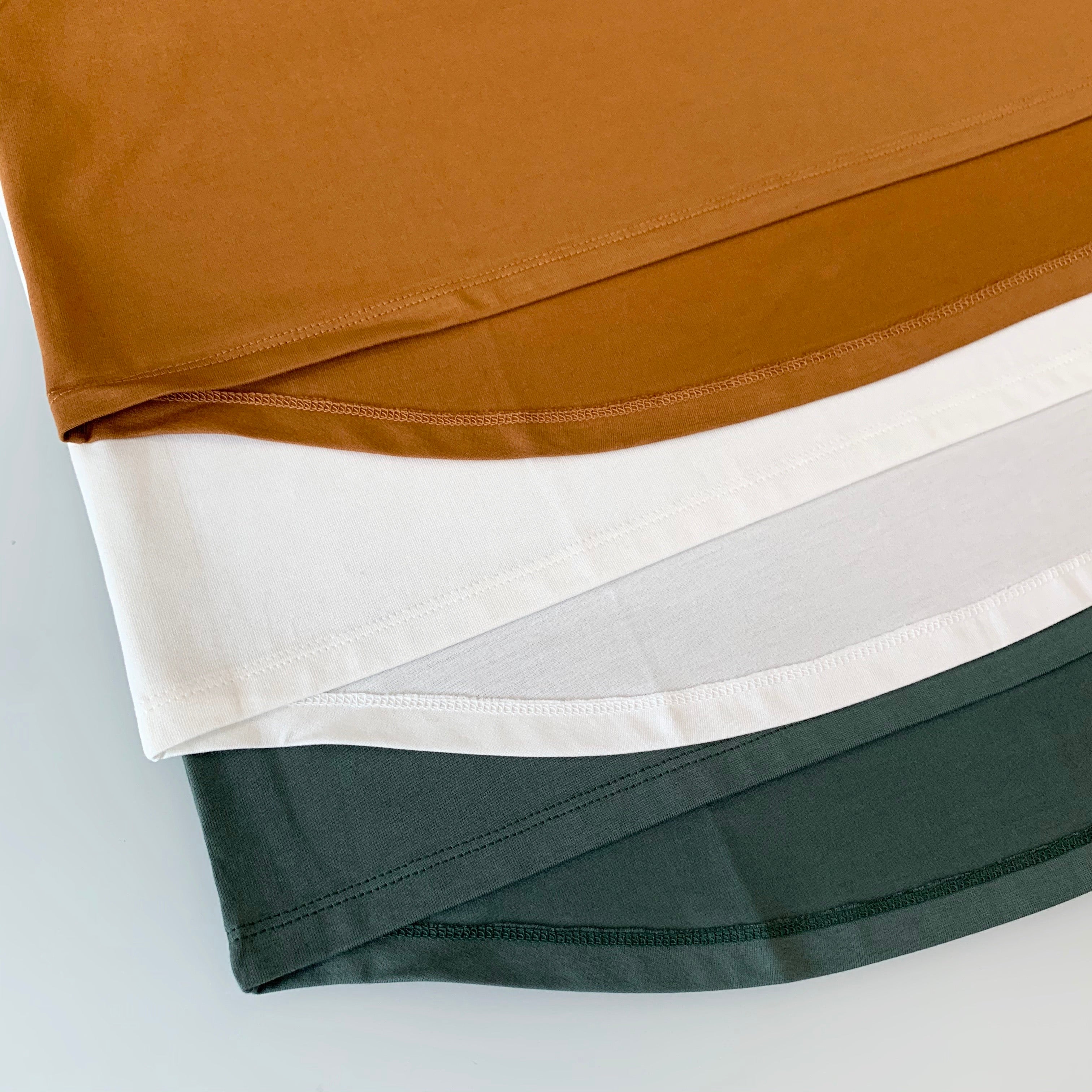 Suvin Plain Stitch Crew Neck Short Sleeve - Sage Green - Tempo