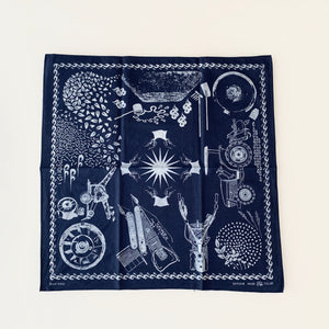 Anniversary Selvedge Bandana - Sukumo Natural Indigo Hand-Dyed - Tempo