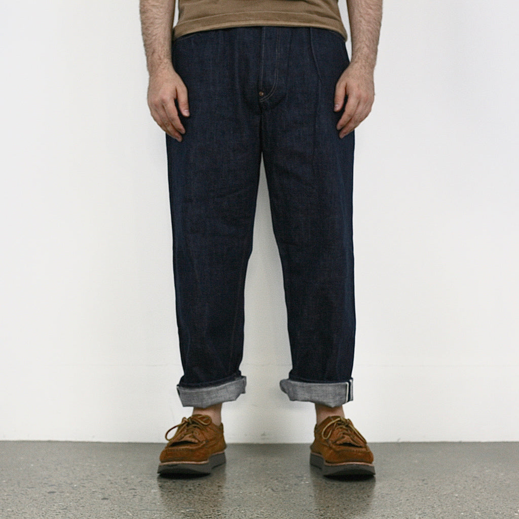 819 Denim 13.5oz Selvedge - Hi-Rise Wide Tapered - Sukumo Natural Indigo Hand-Dyed - Tempo