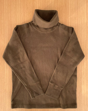 Ragtime Super Heavy Weight Thermal Turtle Neck Shirts in Overdyed Olive Drab - Tempo