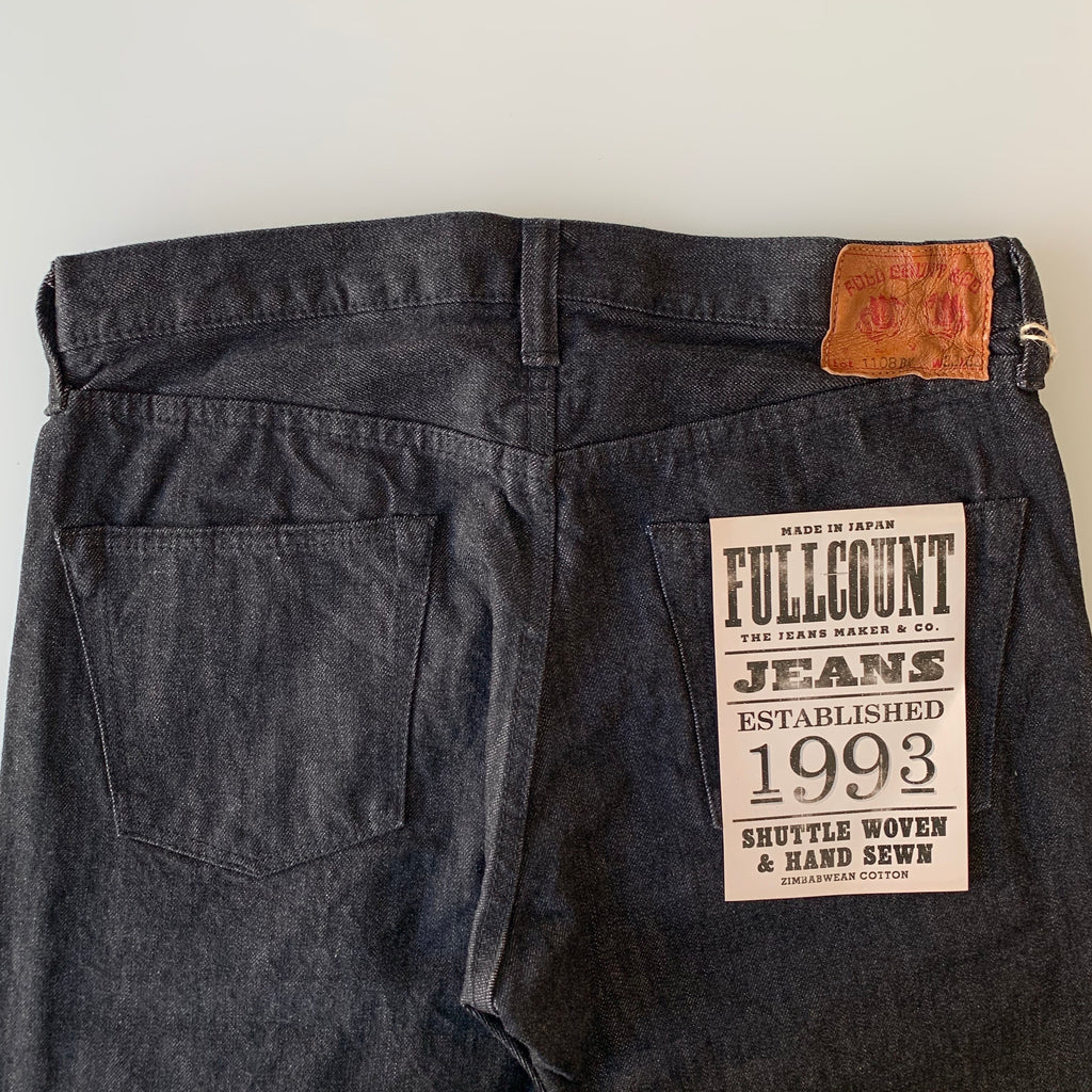 Slim Straight 14oz Black x Écru Selvedge Denim - OW - 1108BK - Tempo
