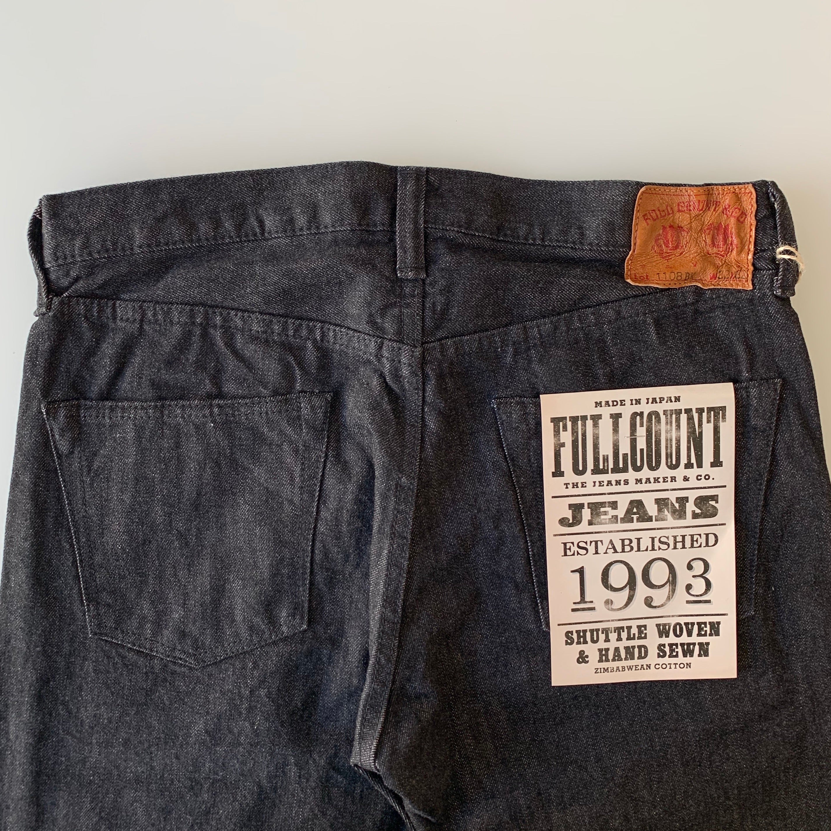 Slim Straight 14oz Black x Écru Selvedge Denim - OW - 1108BK - Tempo