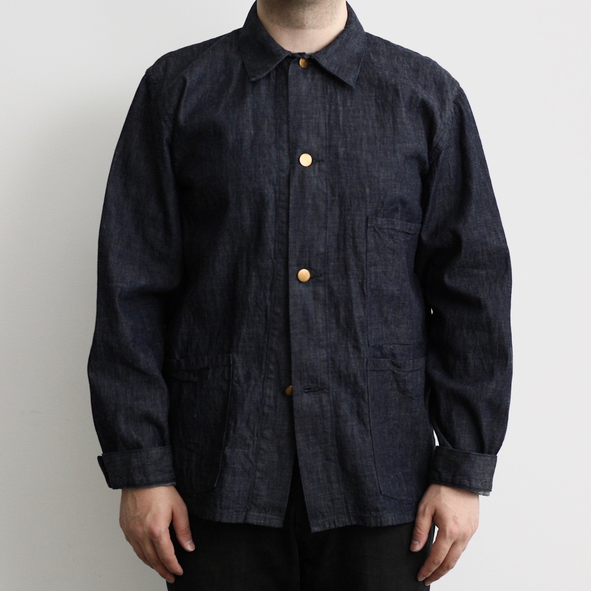 1930's French Work Coverall in 8oz Indigo Denim - OW - Tempo