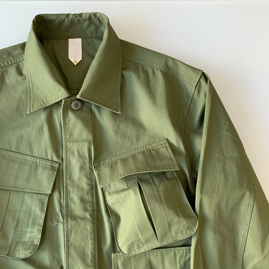 "Over Jacket" in Olive High Density Cotton Drill - Tempo