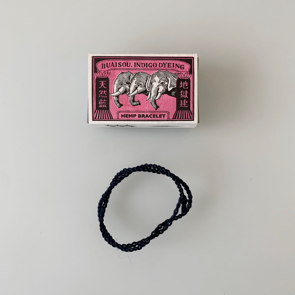 Hemp Bracelet - Sukumo Natural Indigo Hand-Dyed - Tempo