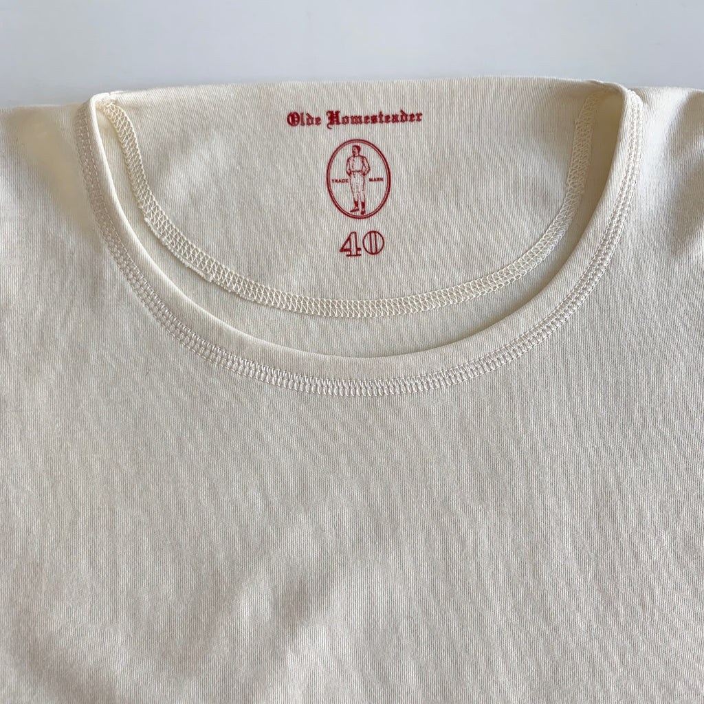 US004 Crew Neck Long Sleeve in Ivory - Tempo