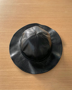 Six Panel Metro Fatigue Hat in Black Teacore Horsehide