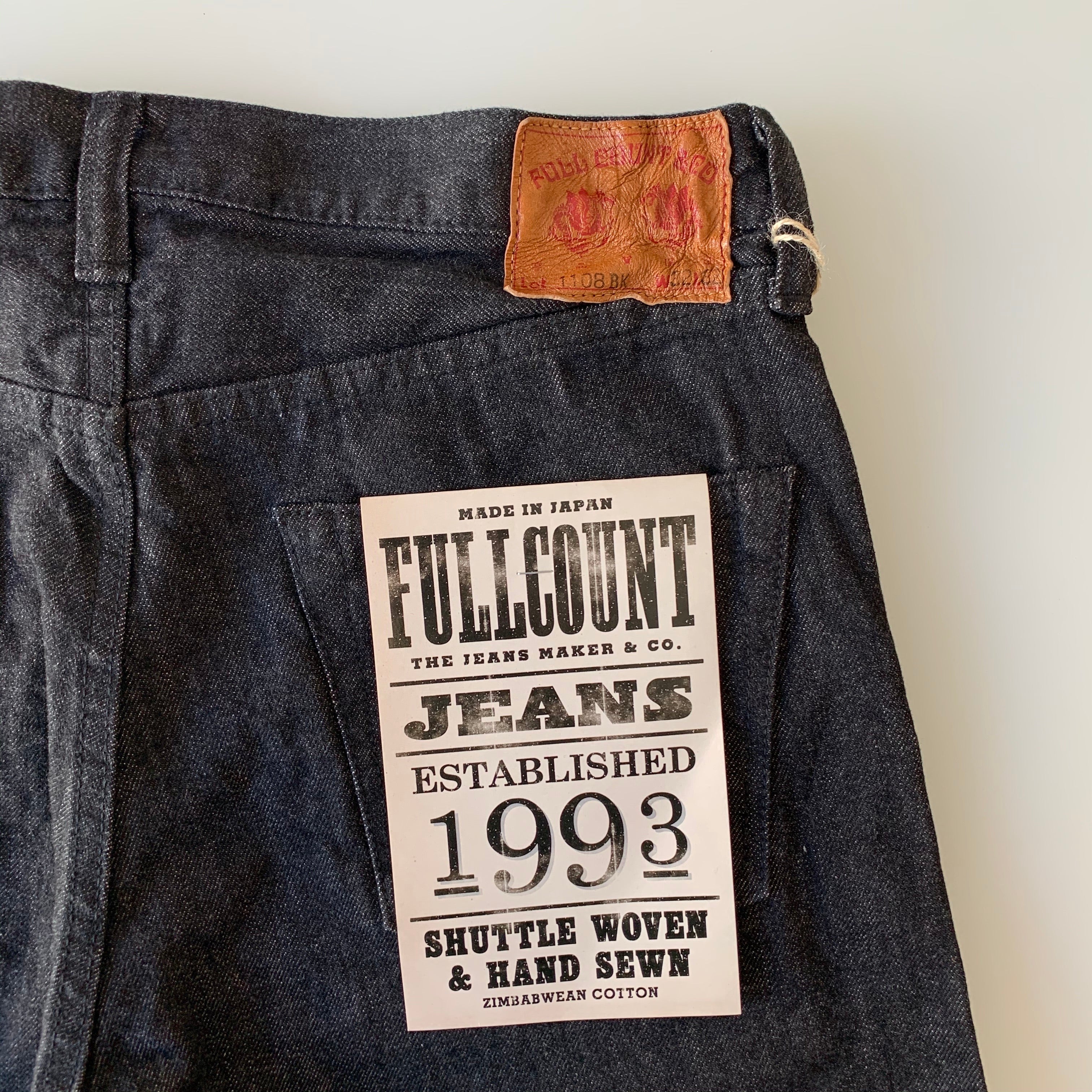 Slim Straight 14oz Black x Écru Selvedge Denim - OW - 1108BK - Tempo