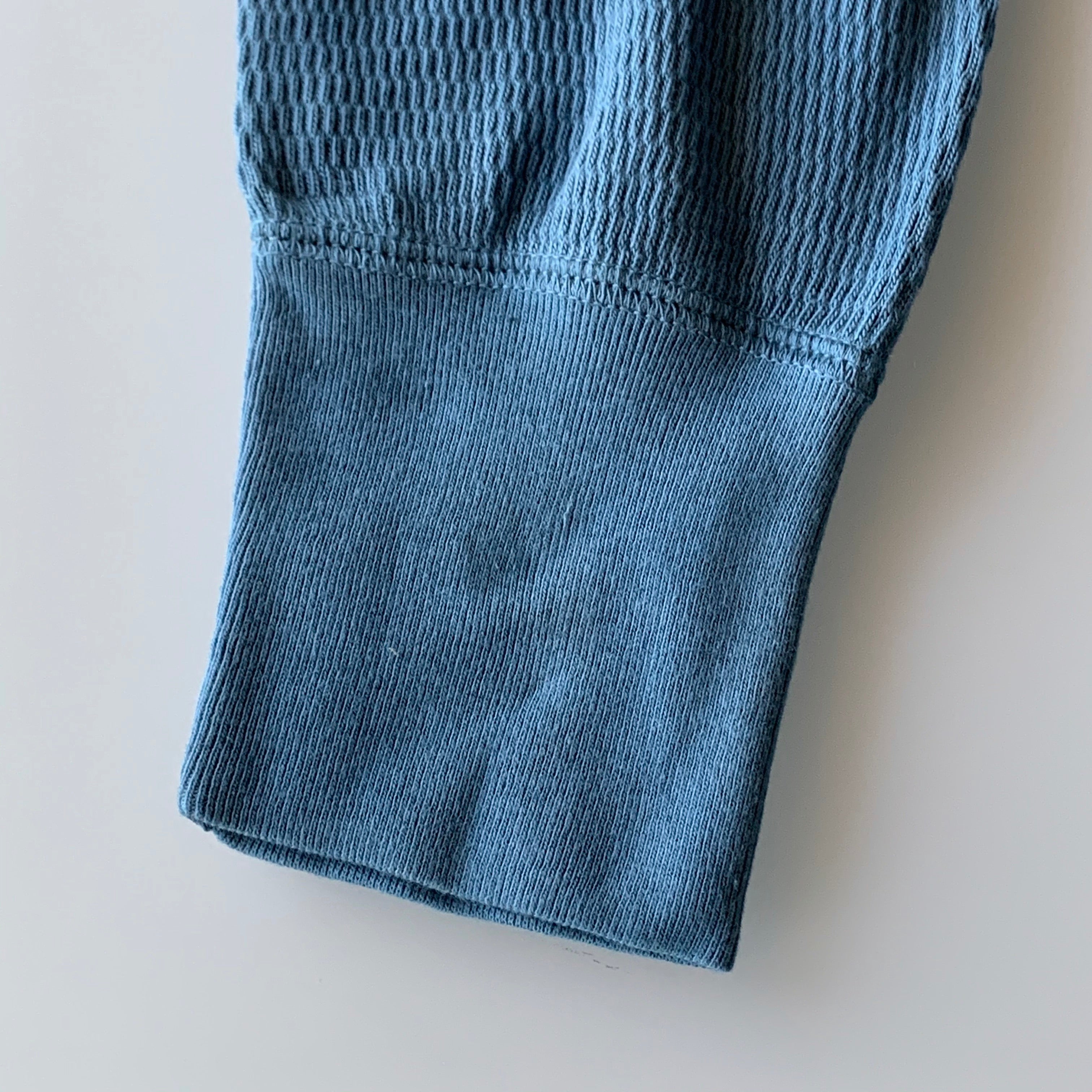 Thermal Long Sleeve - Light Indigo Cotton  - Sukumo Natural Indigo Hand-Dyed - Tempo
