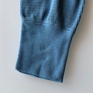 Thermal Long Sleeve - Light Indigo Cotton  - Sukumo Natural Indigo Hand-Dyed