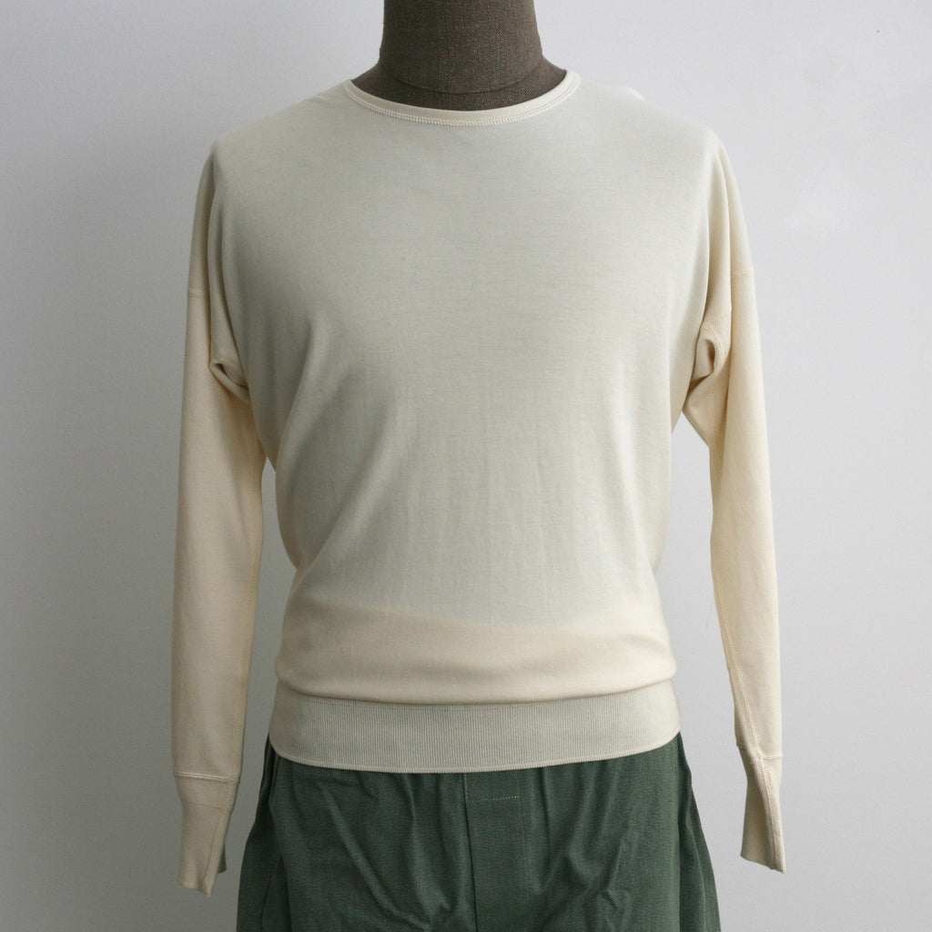 US004 Crew Neck Long Sleeve in Ivory - Tempo