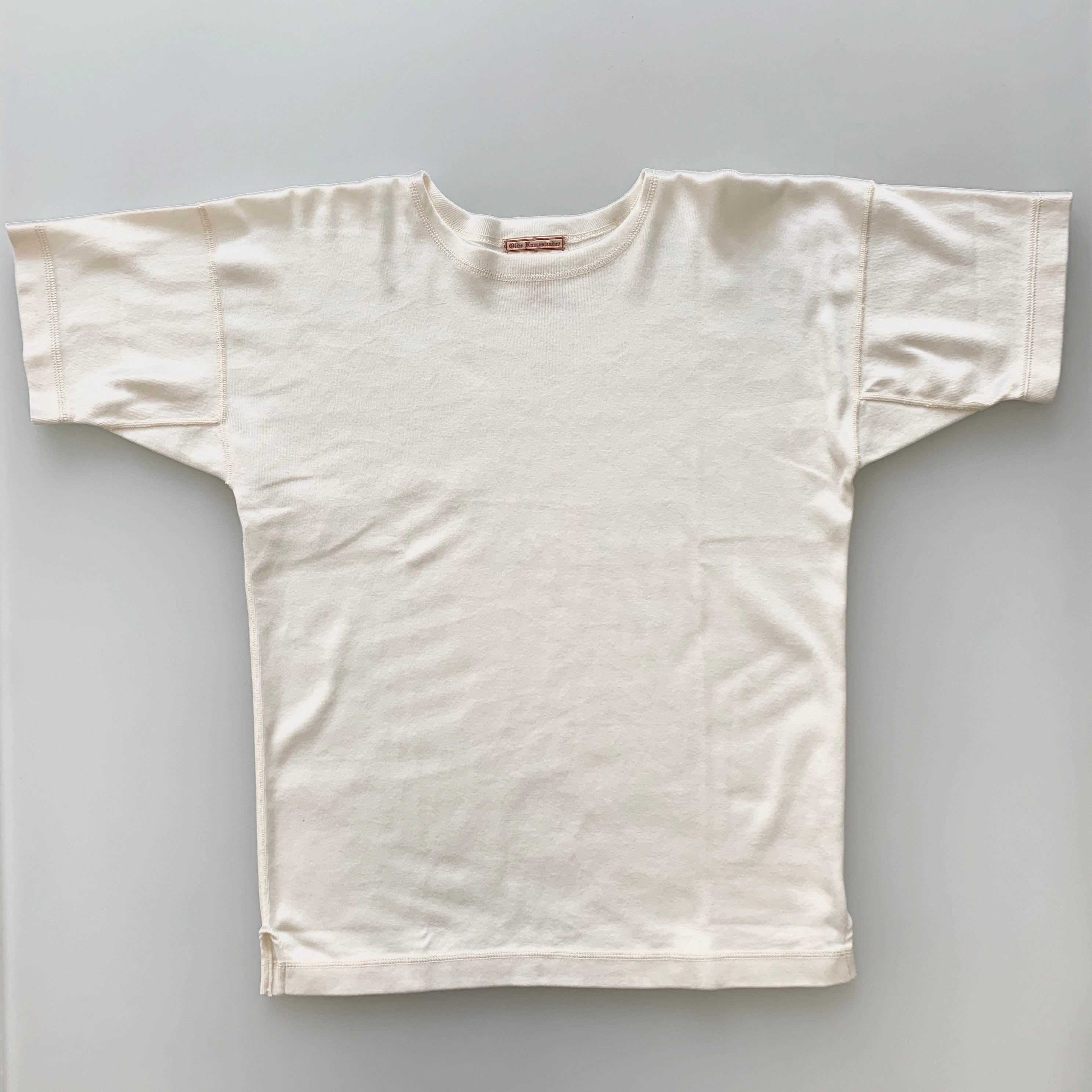 US007 Crew Neck Short Sleeve in Off White - Tempo
