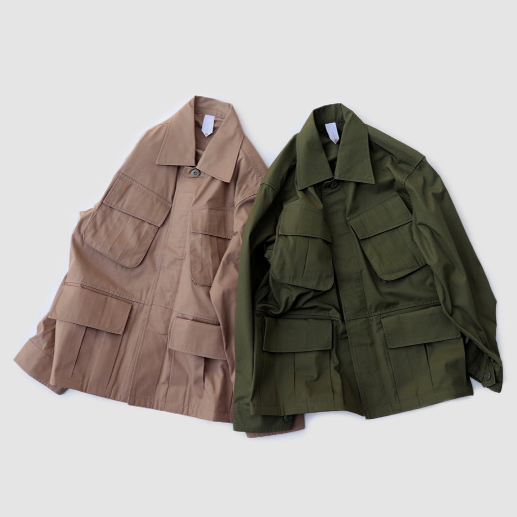 "Over Jacket" in Olive High Density Cotton Drill - Tempo