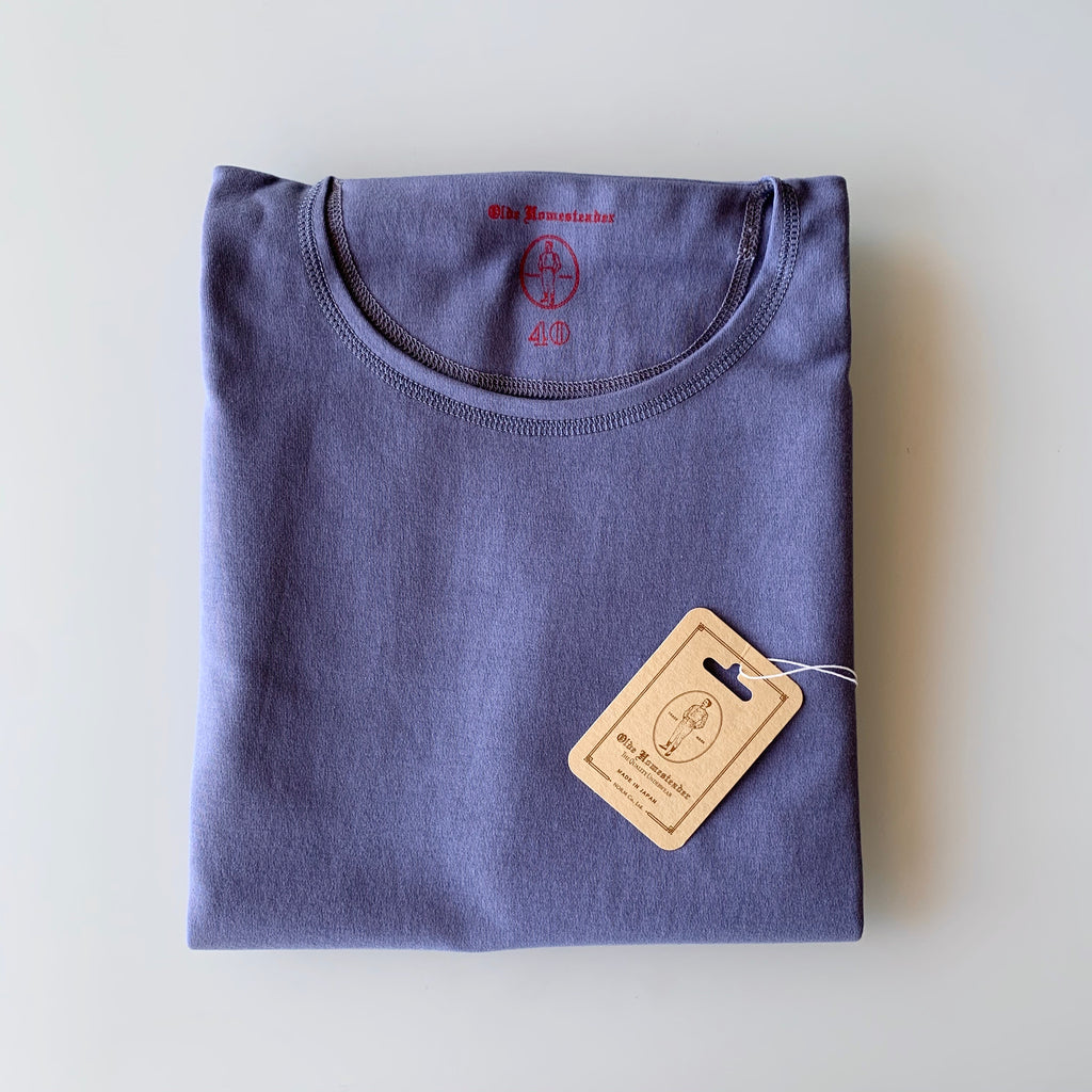 US004 Crew Neck Long Sleeve in French Blue - Tempo
